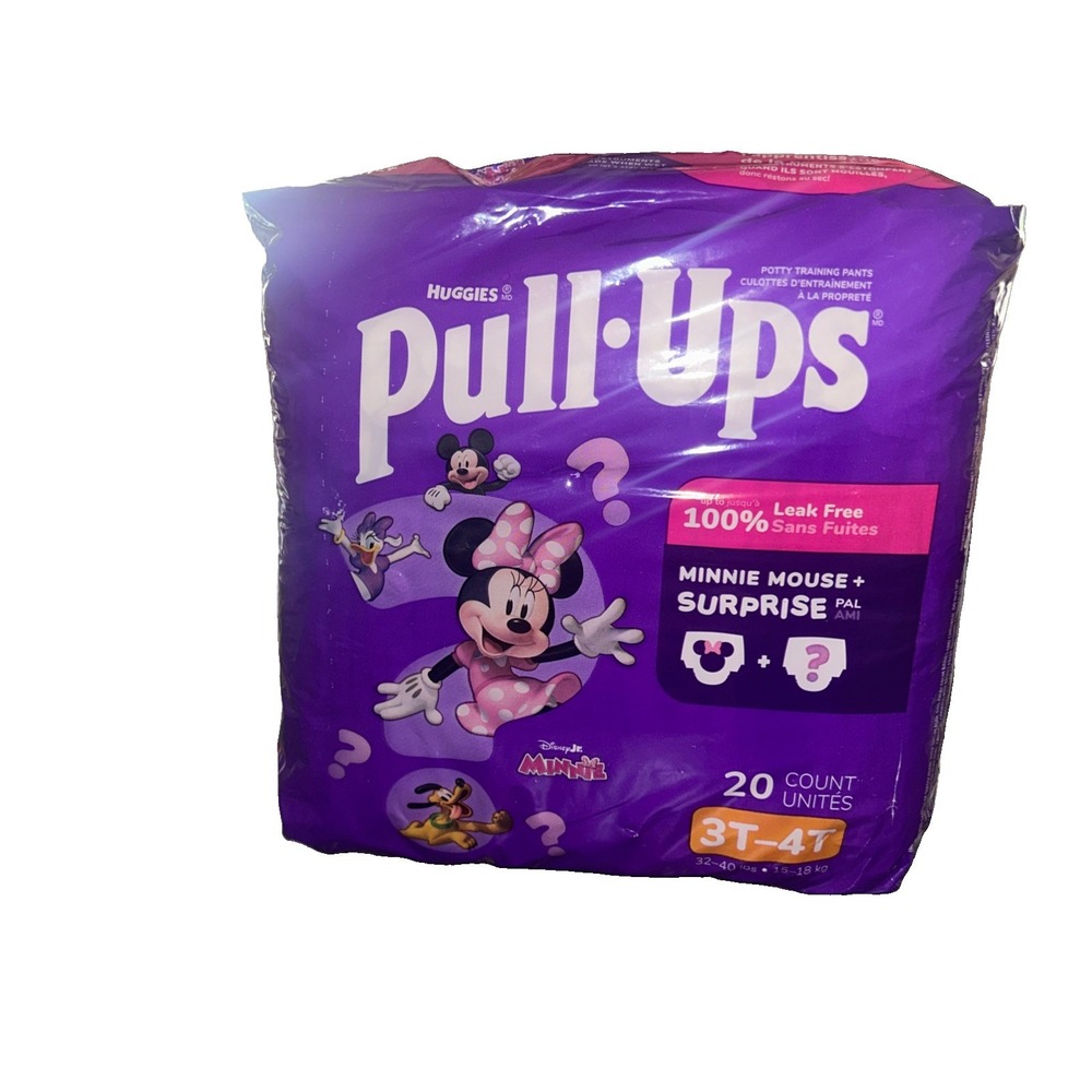 Huggies Pull Ups Size 3T-4T, 32-40 lbs Potty Training Diapers Minnie - 20 Count